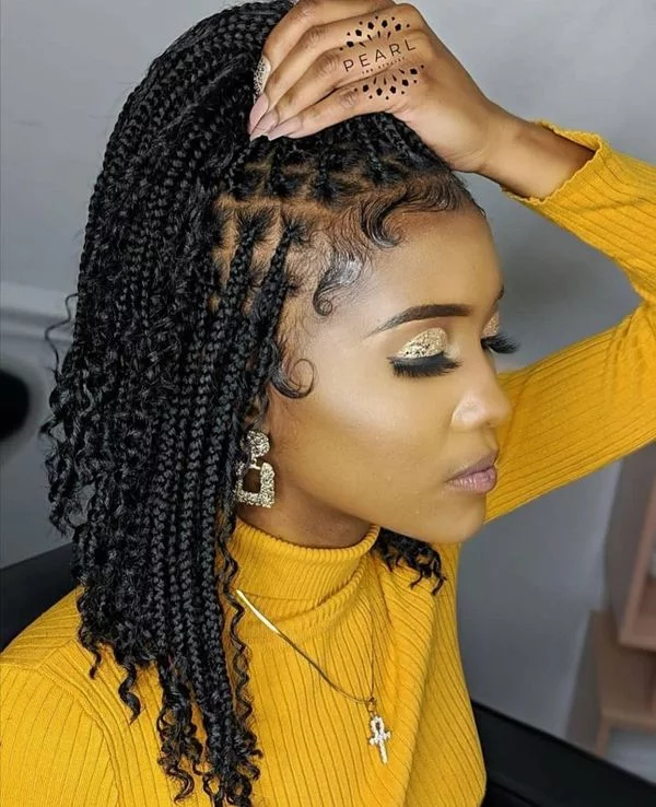 Curly Box Braids